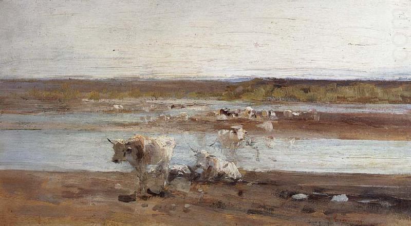 Herd by the River, Nicolae Grigorescu